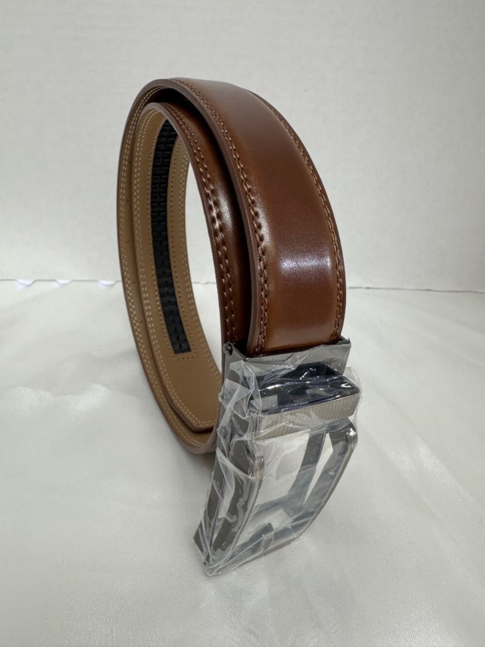 New Men's Leather Buckle Belt
